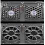 Router Heat Radiator Fan Base USB Power Ultra Silent Dissipate Temperature Control for AX3000 with Two 8cm Cooling Fans