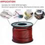 TUOFENG 66 FT 18awg Electrical Wire 2pin Red Black Cable Hookup Stranded Wire LED Strips Extension Wire 12V/24V DC Cable,18 Gauge Flexible Low Voltage Wire for LED Ribbon Lamp Tape Lighting