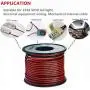TUOFENG 66 FT 18awg Electrical Wire 2pin Red Black Cable Hookup Stranded Wire LED Strips Extension Wire 12V/24V DC Cable,18 Gauge Flexible Low Voltage Wire for LED Ribbon Lamp Tape Lighting