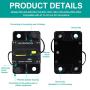 80 Amp Circuit Breaker,with Manual Reset,12V-48V DC, for Car Marine Trolling Motors Boat ATV Manual Power Protect and Automotive Marine Boat Audio System Protection