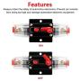 ANJOSHI 20 Amp Resettable Fuse Holder Circuit Breaker, with Manual Reset Waterproof Switch for RV Car Audio Marine Boat Motor Truck Inverter Home Solar System Replace Fuse 20A-150A/12V-42V DC (20A)