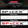 Compatible with Tesla SpaceX Sticker 3D Car Rear Trunk Emblem Sticker for Tesla Accessories (SpaceX Red)