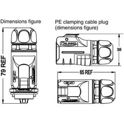 Trolling Motor Plug and Receptacle, Male Plug & Female Panel Mount Socket Waterproof IP67 2Pin Connector 12V 24V 36V 48V Plug for Trolling Motor Marine Boat RV Solar Panel