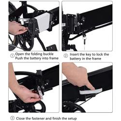 Jieoto Folding Bike Batteries 36V 48V 15AH E-Bike Lithium Battery with BMS Protection Board and Charger Bike Pedelec Battery, for Electric Bicycle 250W/350W/500W/750W/1000W Motors