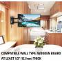Mounting Dream UL Listed Lockable RV TV Mount for Most 17-43 inch TV, RV Mount for Camper Trailer Motor Home Boat Truck, Full Motion Unique One Step Lock RV TV Wall Mount, VESA 200mm, 44 lbs, MD2210
