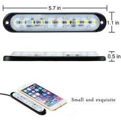 Kawell Universal 2 Pack 10W LED Mini Light Bar Bumper DRL Fog Light Motorcycle Light DRL Tail Backup Light Car Motor Clearance Marker Lights for ATV SUV Mine Boat