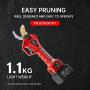 SURANRY Professional Electric Pruning Shears,Cordless Trimmer with 1.26inch/32mm Cutting Diameter Heavy Duty with 2 Pack Brushless Motor Rechargeable,Pruning Shears for Gardening, Park and Farms.
