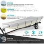 WFLNHB 600D Marine Grade Heavy Duty Trailerable Boat Cover Replacement for Jon Boat-Grey