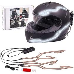 Motorcycle Helmet Light, Night Riding Flash EL Light, 3 Mode Led Helmet Accessories Light Strip White