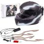 Motorcycle Helmet Light, Night Riding Flash EL Light, 3 Mode Led Helmet Accessories Light Strip White