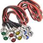 Amotor 10 pcs/Lot LED Indicator Light Lamp Pilot Dash Directional Car Truck Boat Blue red Green Yellow White (Tricolor)
