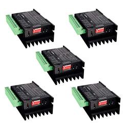 Gimax 5Pcs CNC Single Axis 4A Tb6600 Stepper Motor Drivers Controller 32 Segments Upgraded Version 4.0A 42Vdc Milling Kits - (Color: Black)