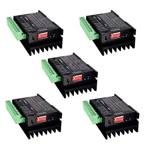 Gimax 5Pcs CNC Single Axis 4A Tb6600 Stepper Motor Drivers Controller 32 Segments Upgraded Version 4.0A 42Vdc Milling Kits - (Color: Black) Gimax 5Pcs CNC Single Axis 4A Tb6600 Stepper Motor Drivers Controller 32 Segments Upgraded Version 4.0A 42Vdc Milling Kits - (Color: Black)
