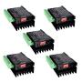 Gimax 5Pcs CNC Single Axis 4A Tb6600 Stepper Motor Drivers Controller 32 Segments Upgraded Version 4.0A 42Vdc Milling Kits - (Color: Black)