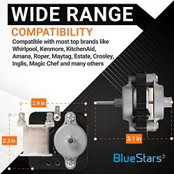 [UPGRADED] Ultra Durable W10189703 Refrigerator Evaporator Fan Motor by Blue Stars - Exact Fit for Whirlpool Maytag Kenmore Refrigerators - Replaces WPW10189703 W10208121 2219647