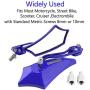 ESUPPORT Blue Universal Motorcycle Motorbike Bike 8mm 10mm Rear View Side Mirror Scooter ATV