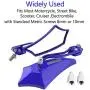 ESUPPORT Blue Universal Motorcycle Motorbike Bike 8mm 10mm Rear View Side Mirror Scooter ATV