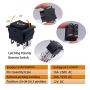 mankk Latching Polarity Reverse Rocker Switch 12V DC 10A DPDT 6 Pin ON/Off/ON 3 Position Motor Control Toggle with Jumper Wires for Car Boat Trailer KCD2-203-JT-X