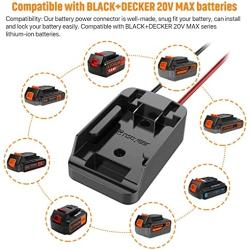 Power Wheel Adapter with Fuse&Switch,Secure Battery Adapter for Black+Decker 20V MAX Lithium Battery,with 12 Gauge Wire,Good Power Convertor for DIY Ride On Truck,Robotics,RC Toys and Work Lights