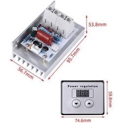 10000W Speed Controller Regulator SCR Digital Voltage Regulator Speed Control Dimmer Thermostat AC 220V 80A