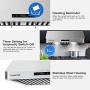 AMZCHEF Under Cabinet Range Hood 30 inch 700CFM Wall Mount Vent Hood 3 Speed Fan Touch/Remote Control Time Setting Dishwasher Safe Baffle Filters Stainless Steel