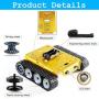 Professional TP200 Metal Robot Tank Car Chassis Kit by 2pcs Encoder DC Motor for Arduino Raspberry Pie Microbit, Tracked Crawler Model for Remote Control Avoiding Obstacle DIY STEAM Teaching