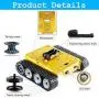 Professional TP200 Metal Robot Tank Car Chassis Kit by 2pcs Encoder DC Motor for Arduino Raspberry Pie Microbit, Tracked Crawler Model for Remote Control Avoiding Obstacle DIY STEAM Teaching