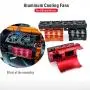 Surpass Hobby Brushless Motor Aluminum Double Cooling Fans 8.4V 16000RPM Rapid Cooling for 55MM 56MM 58MM 1/5 RC Car Brushless Motor (Orange)
