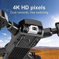 DITARAA Drone with 4K UHD Camera for Adults Beginner, FPV Quadcopter with Brushless Motor, 3 Speed Mode, Smart Return Home, Follow Me