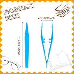 48 Assorted Colors Plastic Tweezers for Kids 4.3 Inch Craft Tweezers Beads Tweezers for Handmade DIY Crafts Beading Jewelry Making Kits Kids Adult Family Home Classroom School