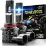 Cougar Motor 9012 LED Bulb, 12000LM Noiseless 6500K Cool White All-in-One Conversion Kit Direct Installation, Halogen Replacement