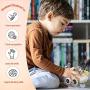 ROOCHKD Busy Cube Wooden Activity Cube Montessori Board Travel Toys for Kids Hands-on Ability Training Basic Life Skills Learning for Toddlers