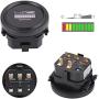 Estink 12V/24V/36V/48V/72V Cart Battery Indicator, Round Status Indicator for Cart