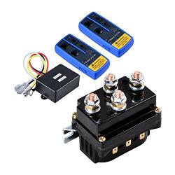 Combo 12 Volt Wireless Winch Remote Control Kit Twin Range max. 150ft + 12V 500A Winch Solenoid Contactor Relay for 8000lbs-12000lbs ATV UTV 4WD 4x4 Winches