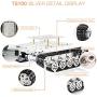 Professional Shock-absorbing Metal Robot Tank Chassis with DC Encoder Motor for Arduino/Raspberry Pie, Tracked Suspension Absorption Vehicle, Remote Control Track Crawler Damping Vibration Caterpillar