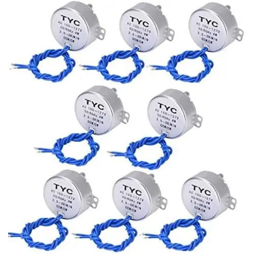 Moteur Synchrone de Tournebroche Électrique - Adapté pour la Fabrication Artisanale, Projets Scolaires, Modélisme ou Guides - 110V 100-127VAC 50/60Hz 4W 2,5-3RPM/MIN CCW/CW (8PCS) Moteur Synchrone de Tournebroche Électrique - Adapté pour la Fabrication Artisanale, Projets Scolaires, Modélisme ou Guides - 110V 100-127VAC 50/60Hz 4W 2,5-3RPM/MIN CCW/CW (8PCS)