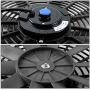 (Pack of 2) 16 Inch High Performance 12V Electric Slim Radiator Cooling Fan w/Mounting Kit - Black