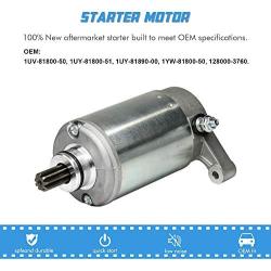 Starter Replacement for Select 1987-2013 Yamaha 350 Raptor, Big Bear, Warrior, Kodiak 1UV8180050, 1UY8180051, 1UY8189000, 1YW-81800-50, 128000-3760, ND2280009310, 41054018, SMU0065