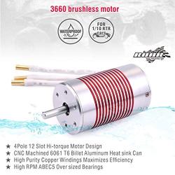 Surpass Hobby 3660 3800KV Platinum Waterproof Brushless Motor Engine Shaft 5.0mm for 1/10 RC Car Truck Model