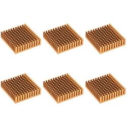 uxcell Electronic Radiator Heatsink for Stepper Motor,3D Printer 40x40x11mm Golden 6pcs