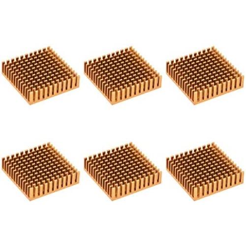 uxcell Electronic Radiator Heatsink for Stepper Motor,3D Printer 40x40x11mm Golden 6pcs