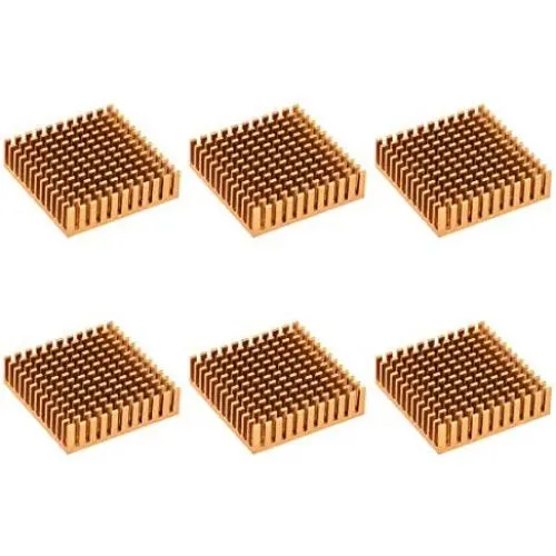 uxcell Electronic Radiator Heatsink for Stepper Motor,3D Printer 40x40x11mm Golden 6pcs