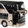 Zerone Alloy Double Decker Bus Model Toy Electric Bus Toy 1:32 with Lights and Music,Toy Vehicles Mould Pull-Back Motor Coach Bus for Boys and Girls(Gold)