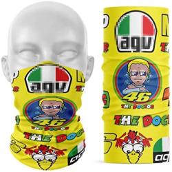 1pcs Motorcycle Face Mask VR46 Valentino Rossi MotoGP Neck Gaiter Shield Scarf Bandana Seamless UV Protection
