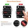Motoparty 50 Amp Circuit Breaker with Manual Reset, for Car Marine Trolling Motors Boat ATV RV DC 12V -48VDC, Universal Waterproof Manual Power Protect(50 A)