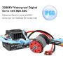 Hobby Fans Waterproof 80A Brushless ESC with 3660 3300KV Brushless Motor 5mm Shaft for 1/10 RC Car Crawler