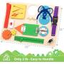 Panneau d'activités Montessori pour les tout-petits - Tableau d'activités pour le développement moteur fin, 3 ans, jouet de voyage avec activités de vie de base - Jouet sensoriel en bois pour garçon et fille, couleurs multiples Panneau d'activités Montessori pour les tout-petits - Tableau d'activités pour le développement moteur fin, 3 ans, jouet de voyage avec activités de vie de base - Jouet sensoriel en bois pour garçon et fille, couleurs multiples