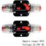 Upeor 60 Amp Breaker Fuse Circuit Breaker with Manual Reset Fuse Holder, Circuit Breaker Switch Waterproof Inline Fuse Inverter for Marine Fuse Block Car Audio System Home Truck (60A)