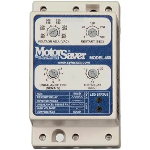 Symcom / Littelfuse Voltage Monitor, 3-phase,190-480VAC or 475-600VAC,50/60Hz