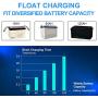 ADPOW 5A 12V Automatic Smart Battery Charger Automotive Maintainer 7-Stages Trickle Charger for Deep Cycle Battery Car Marine Trolling Motor Boat Truck Lawn Mower RV AGM with Terminal Cleaning Brush